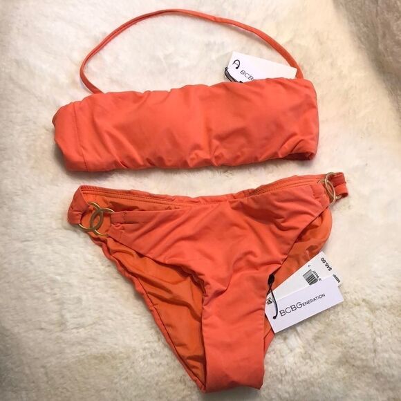 BCBGENERATION Coral Bandeau Bikini.Size S - Picture 1 of 9
